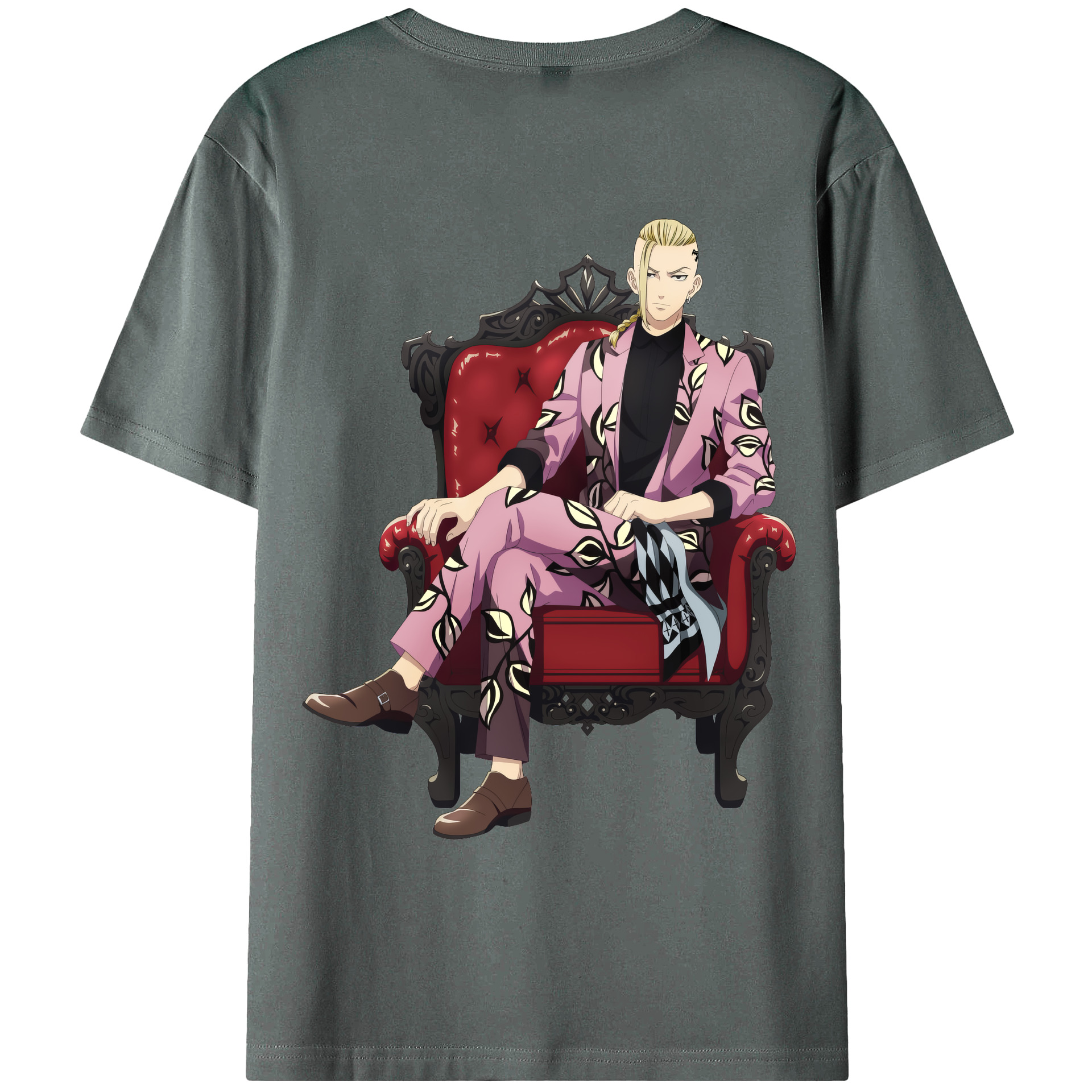 （画像用） 東京リベンジャーズ Tokyo Revengers 綿100％ メンズ半袖Tシャツ（バックプリント） 通気性